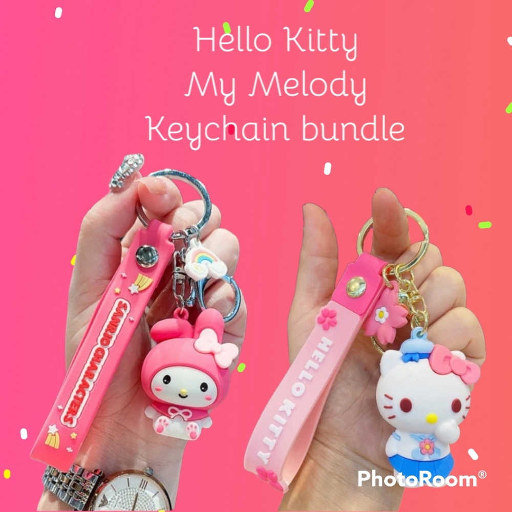 Hello Kitty My Melody Sanrio bundle Inspired Keychains Keyring Bag Charm…